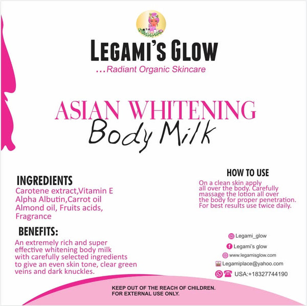 ASIAN WHITENING BODY MILK 16oz